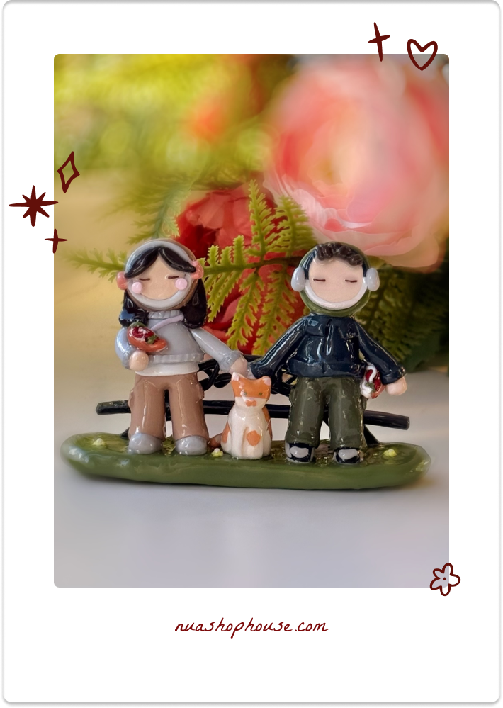 2 people backdrop + pet