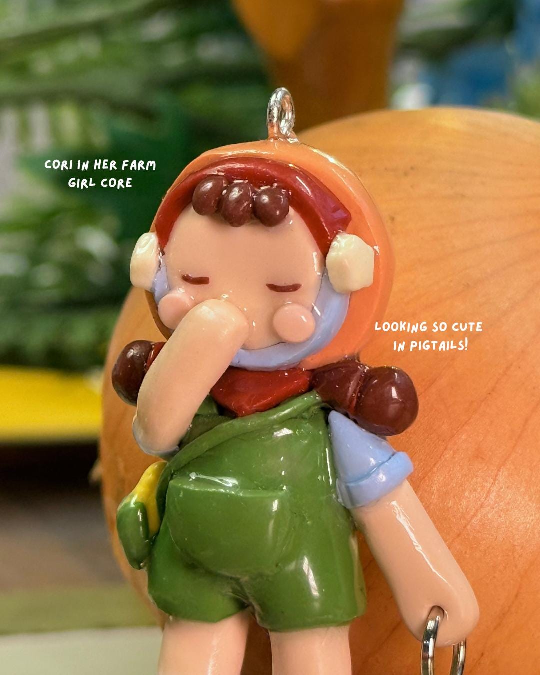 Cori the Hen Keeper Polymer Clay Keychain - nua shophouse