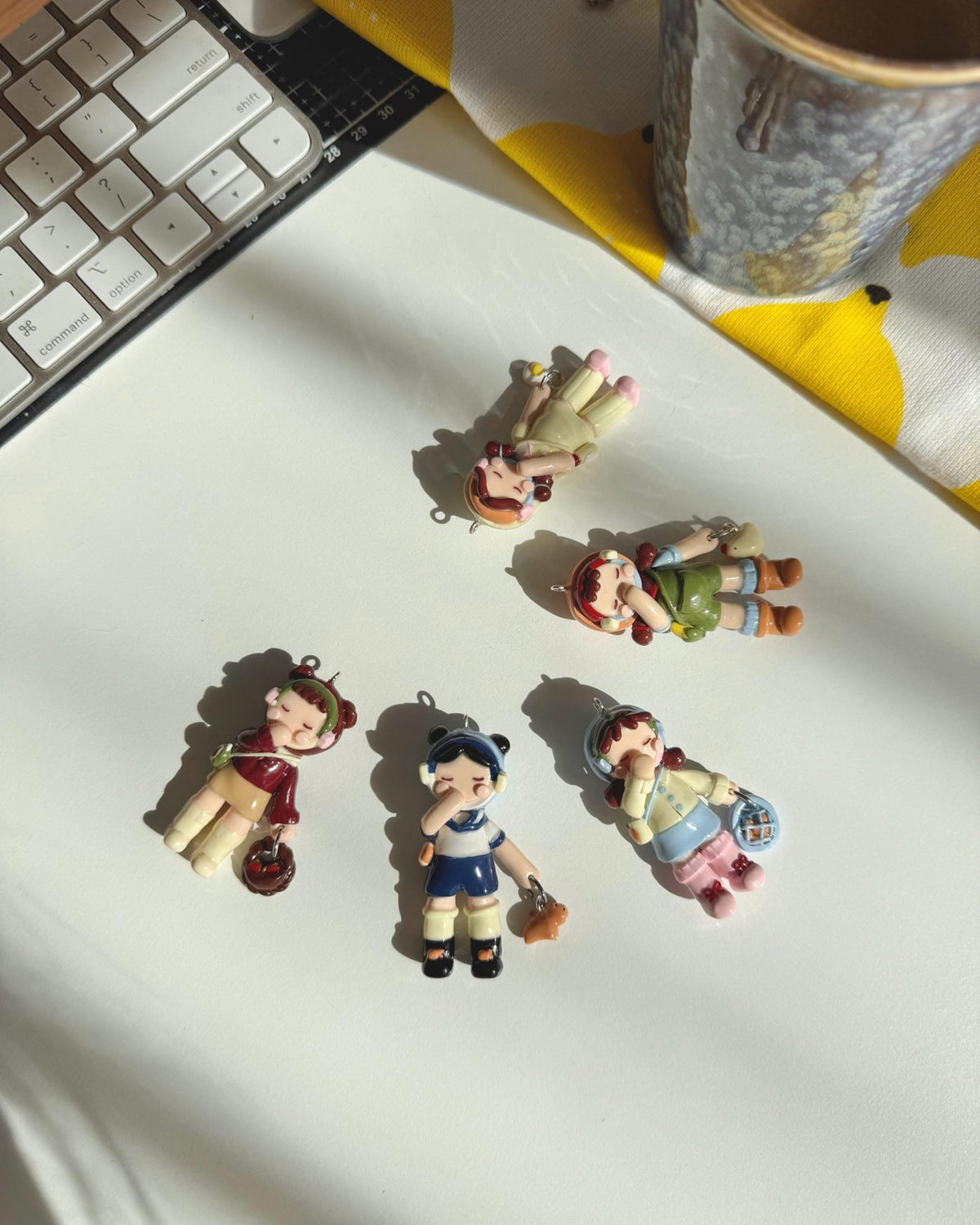 Cori the Hen Keeper Polymer Clay Keychain - nua shophouse