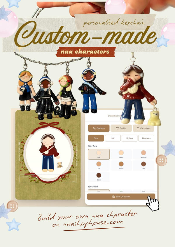 Custom nua Character Keychain - nua shophouse