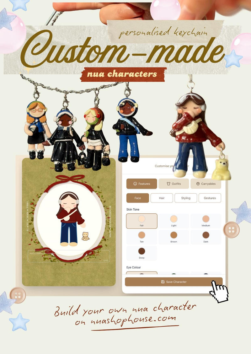 Custom nua Character Keychain - nua shophouse