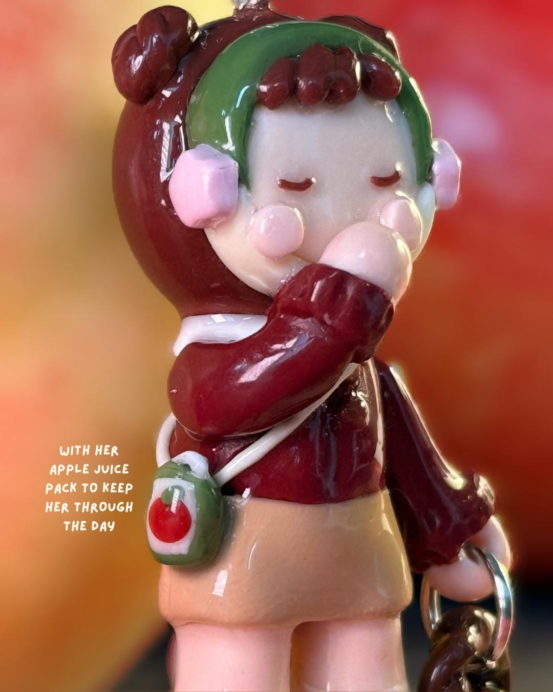 Rosie the Orchard Fairy Polymer Clay Keychain - nua shophouse