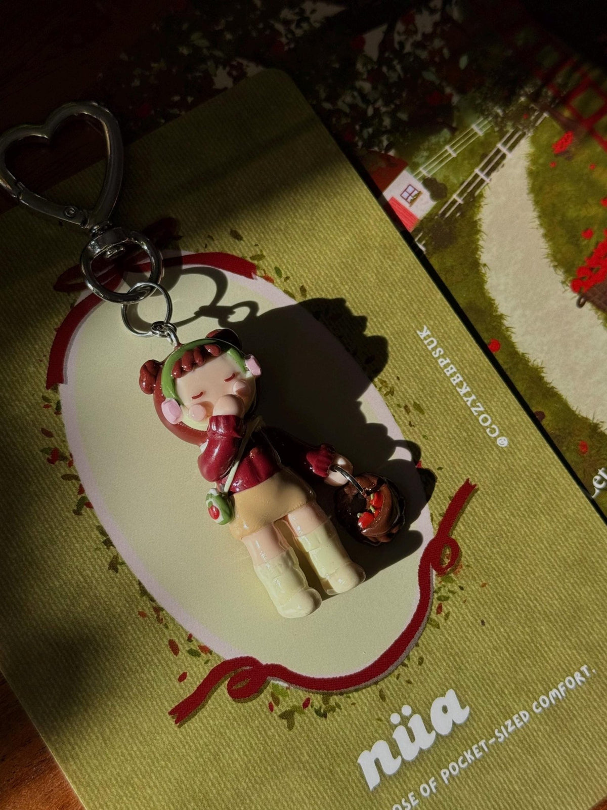 Rosie the Orchard Fairy Polymer Clay Keychain - nua shophouse