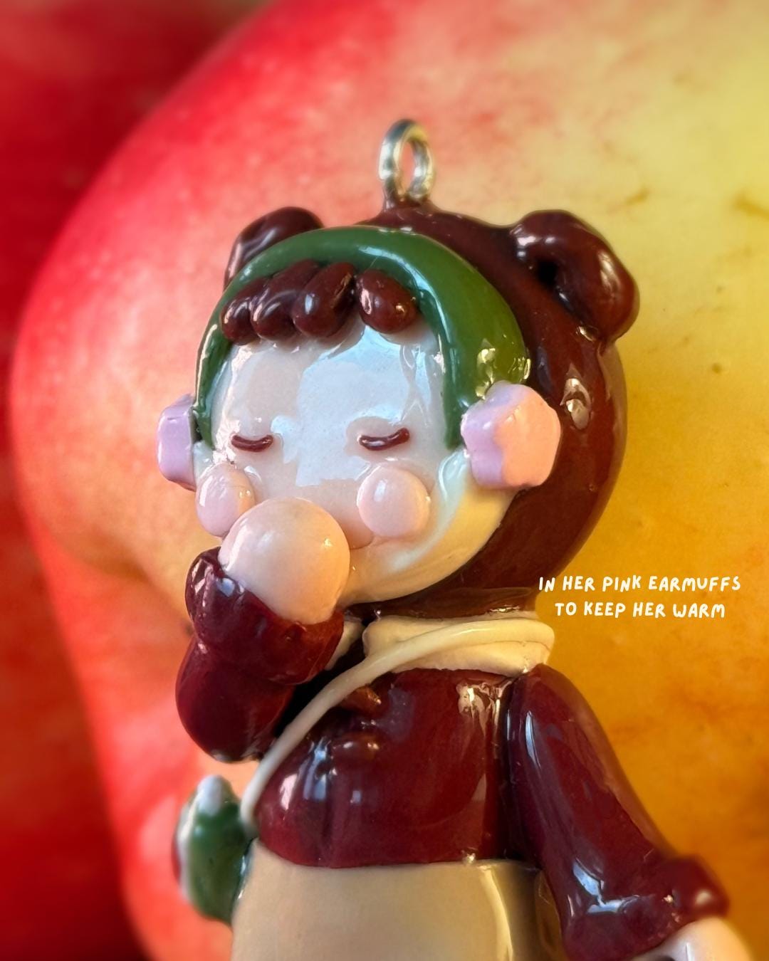 Rosie the Orchard Fairy Polymer Clay Keychain - nua shophouse